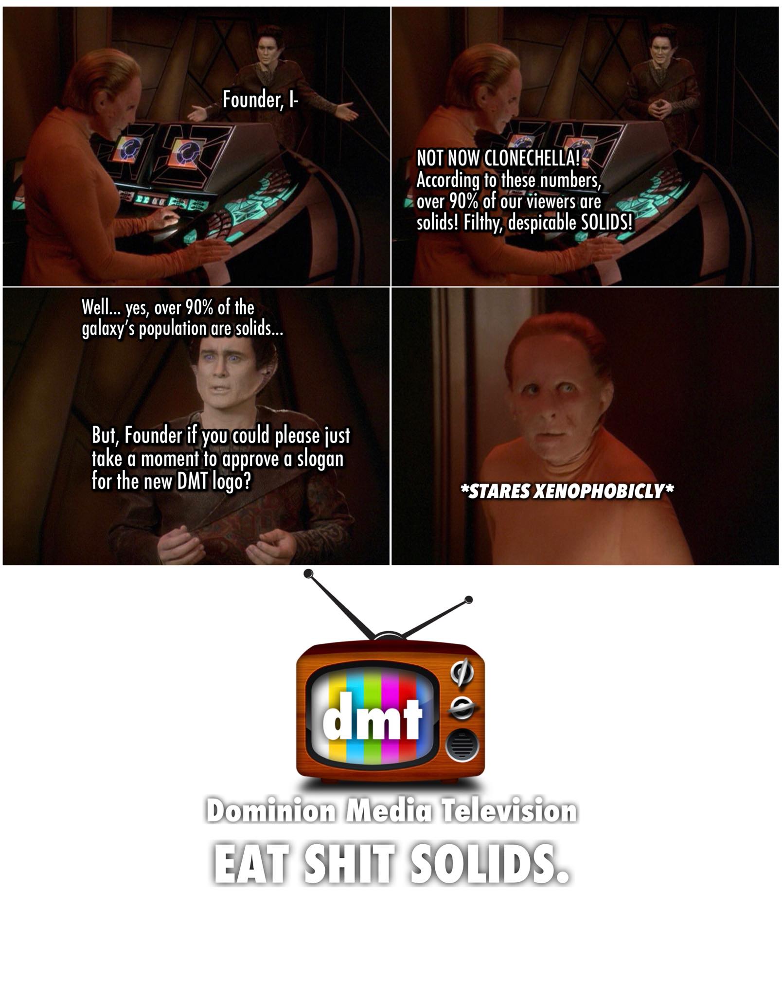 This meme is a screenshot from a Star Trek: The Next Generation episode where the character Data is trying to understand human humor. The image shows Data's confusion as he reads a humorous article about the TV show "Star Trek: Deep Space Nine" and the show's "Dil" character. The text "Dil: I am Dil, I am Dil, I am Dil" is written on the screen.